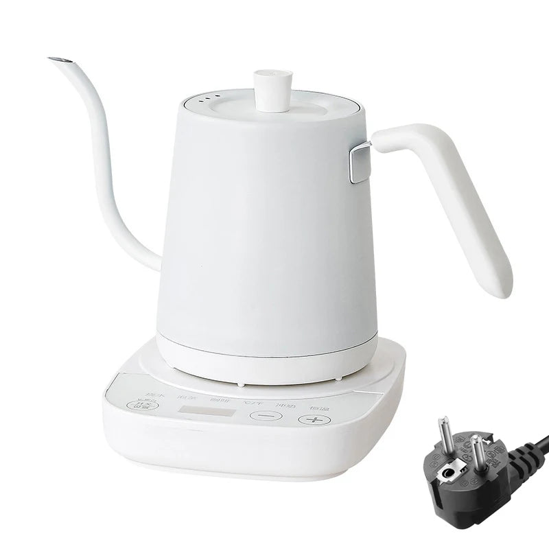 Hervidor Eléctrico de Cuello de Cisne de 800ml, Cafetera para Preparación Manual, Termo, Tetera de Acero Inoxidable 304, Jarra de Agua Inteligente con Control de Temperatura