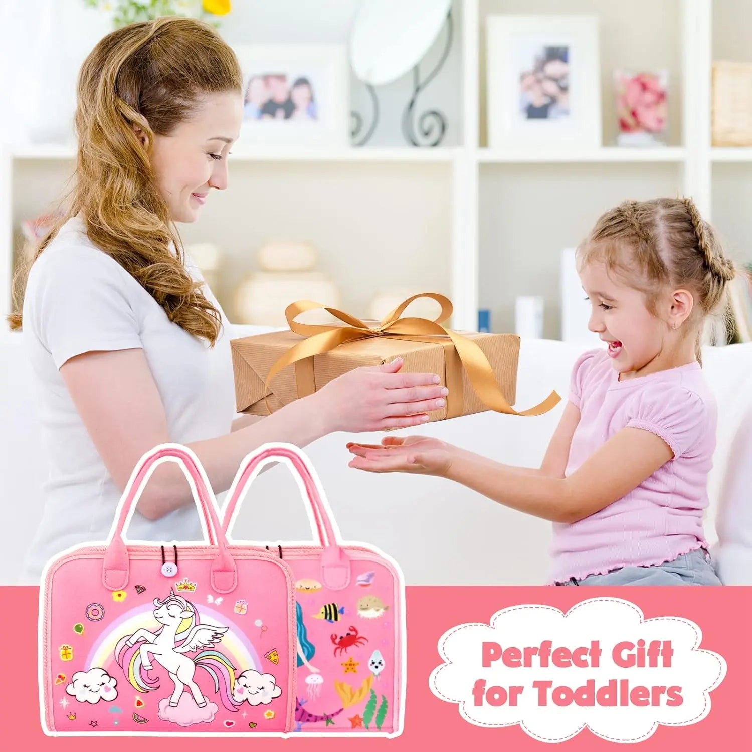 Juguetes Montessori, tablero ocupado, tablero de desarrollo de actividades sensoriales para niños pequeños para habilidades motoras, juguetes educativos de actividades de viaje