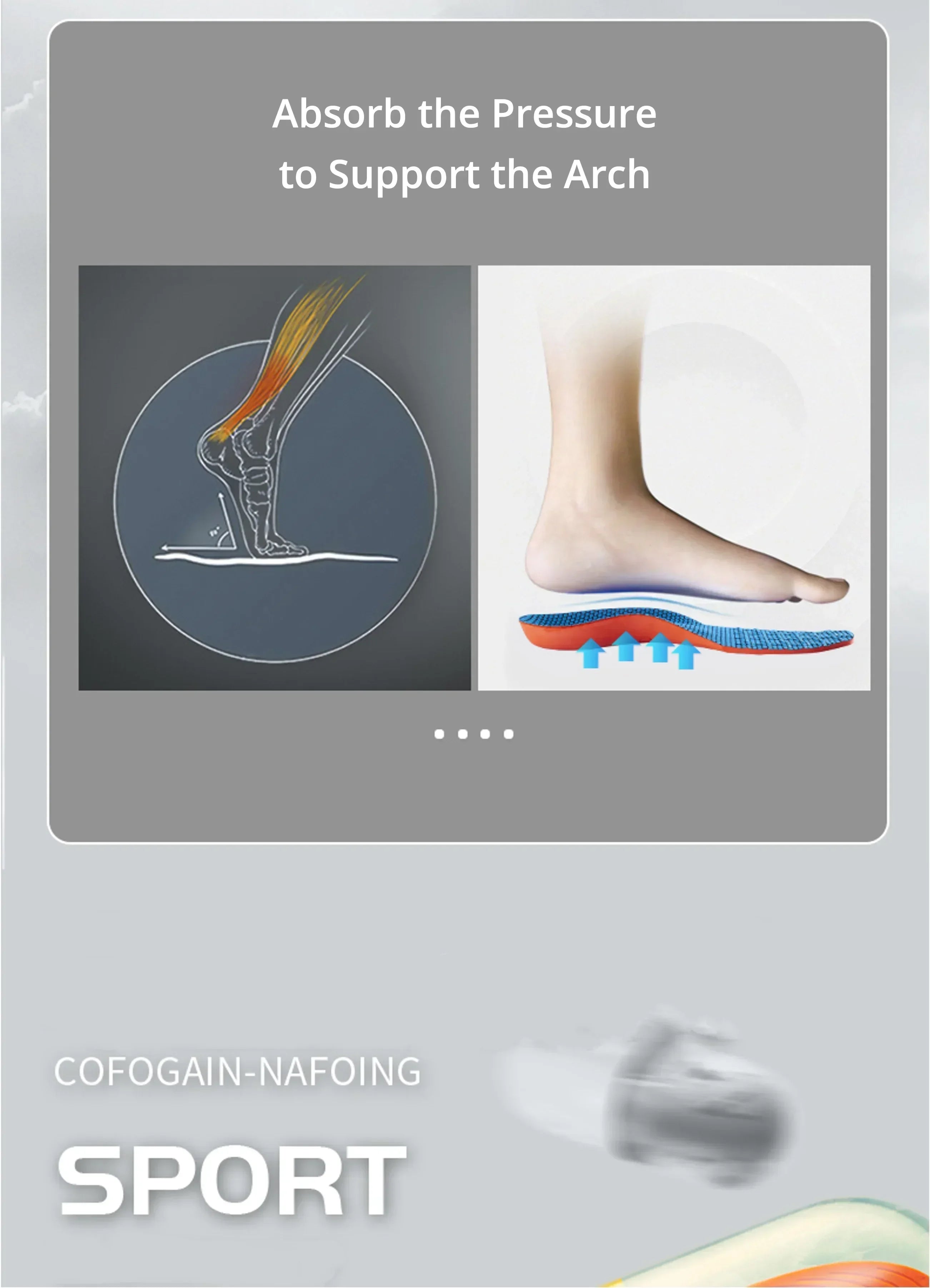 Plantilla ortopédica deportiva con absorción de impactos, suela elástica, inserciones transpirables para zapatos, plantillas ortopédicas para hombre y mujer, Amagi