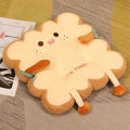 Cómoda cojín para asiento y respaldo con forma de tostada de dibujos animados – Almohada antifatiga lavable para el hogar/oficina/coche (regalo perfecto para Navidad)