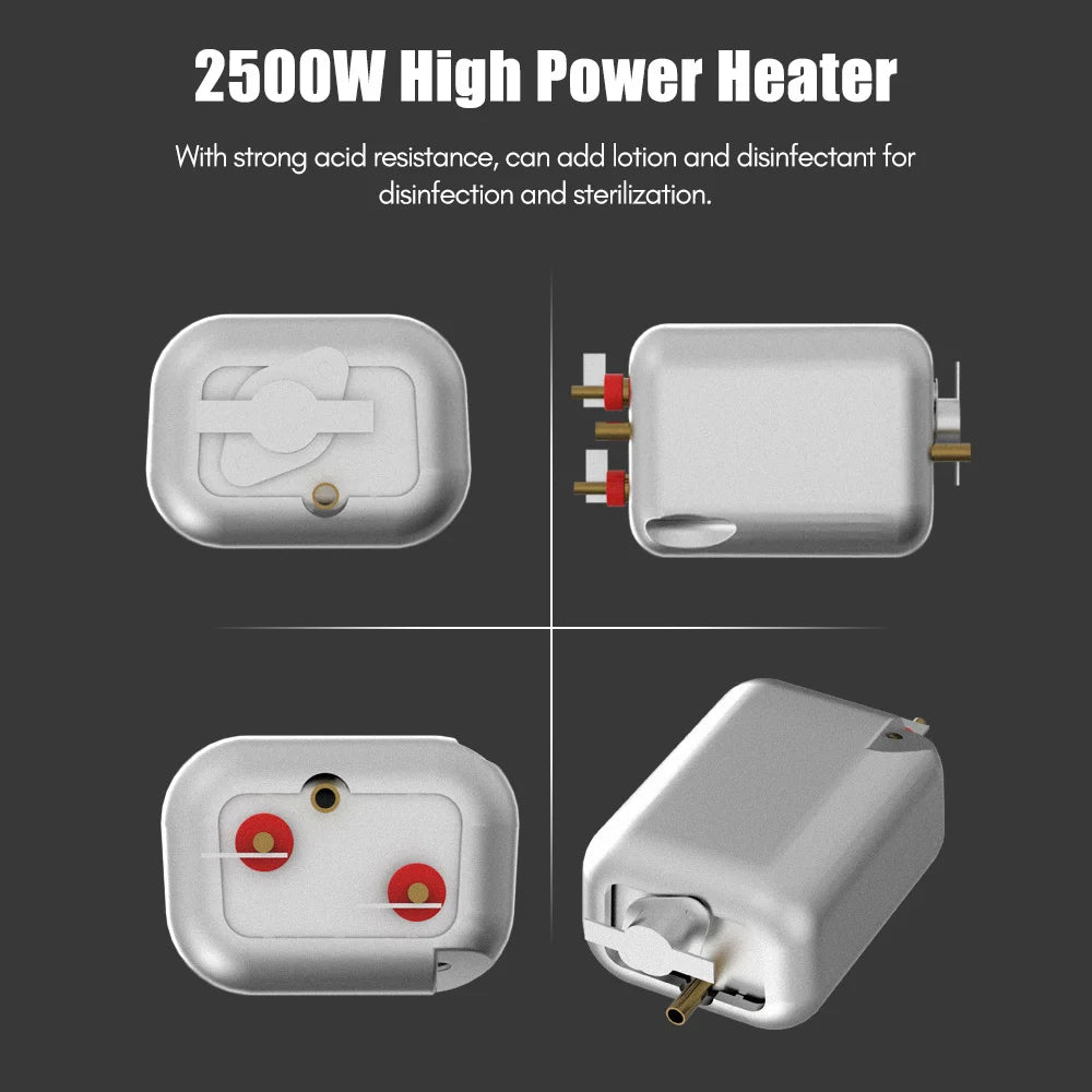 Limpiador a Vapor Portátil de Mano, 1500W, Alta Temperatura, Máquina de Limpieza a Vapor a Presión con Cabezales de Cepillo para Muebles de Cocina