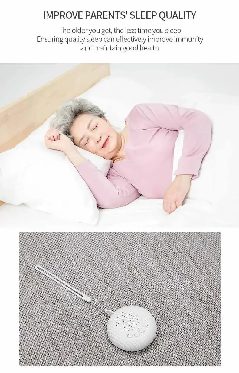 Máquina de Ruido Blanco para Bebés con 10 Sonidos Relajantes, Volumen Ajustable, Portátil, Batería Recargable Integrada