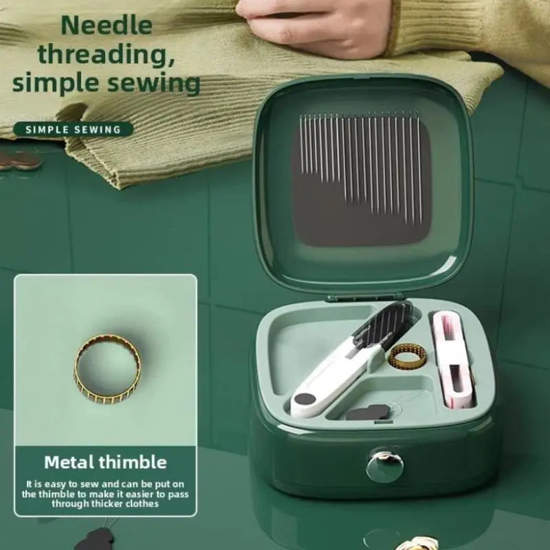 Mini kit de costura magnético, kit de aguja y hilo, suministros y accesorios de costura