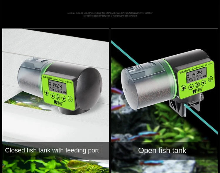 Alimentador automático de pecera, alimentador de sincronización inteligente, alimentador de peces dorados, aparato de alimentación de acuario de peces de gran capacidad