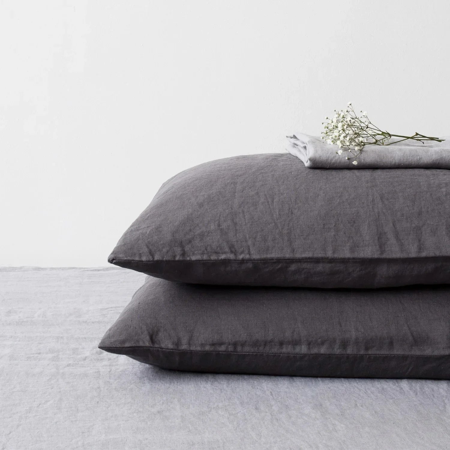 Funda de almohada de lino de 2 uds, fundas de almohada tipo sobre suaves y cómodas de lino Natural francés, decoración del hogar, funda de almohadas para dormitorio para todas las estaciones