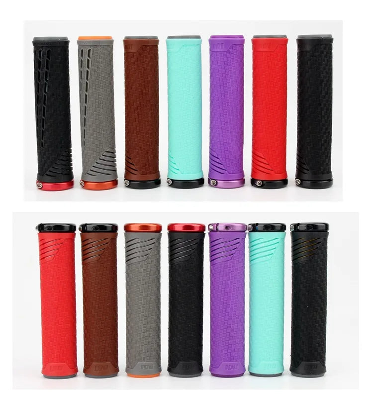 ODI-empuñaduras de bicicleta con bloqueo, empuñaduras ligeras de silicona y fibra de carbono, antideslizantes, absorción de impacto, agarre cómodo, accesorio para bicicleta