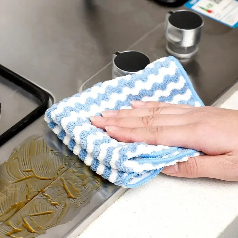 Paños de vellón de Coral para cocina, superabsorbentes trapos de limpieza, almohadillas para fregar ventanas de vidrio, toalla de limpieza, 50 o 1 piezas