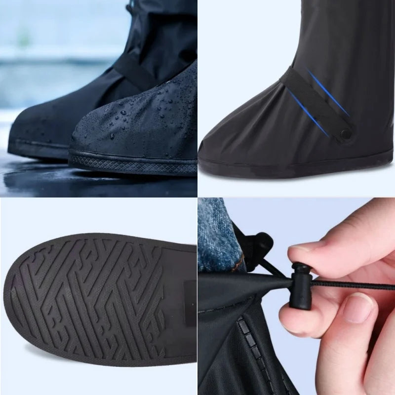 Cubierta impermeable para zapatos contra la lluvia, cubiertas antideslizantes reutilizables para botas de senderismo y ciclismo, protectores para zapatos, cubierta para botas de arena húmeda para lluvia y nieve
