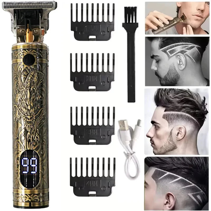 ¡Nuevo! Cortapelos/accesorios eléctricos T9 |   Afeitadora Profesional USB |   Máquina cortadora de decoloración calva de 0 mm portátil para hombres corte de pelo en casa