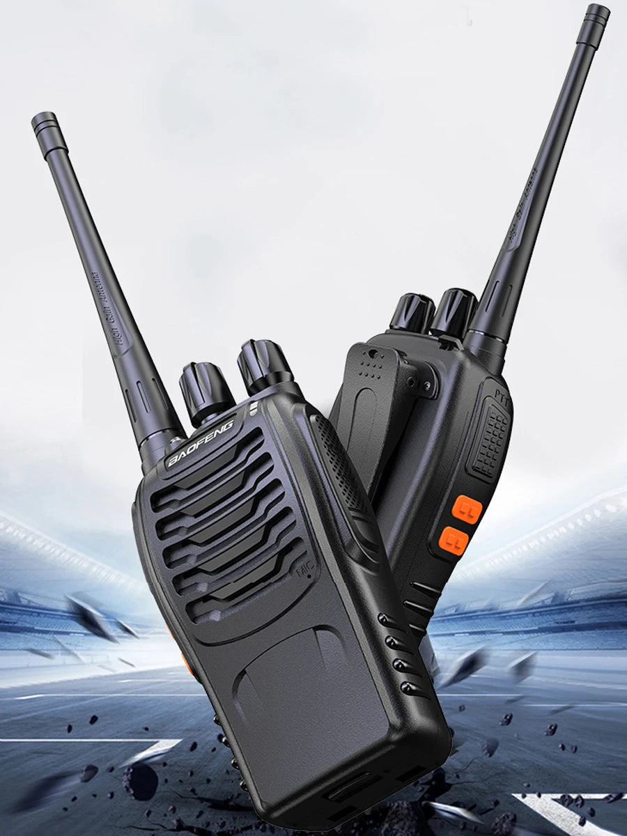 2 uds Baofeng BF 888S Walkie Talkie UHF BF888S transceptor de Radio portátil de jamón bidireccional de largo alcance para receptor de Hotel de caza