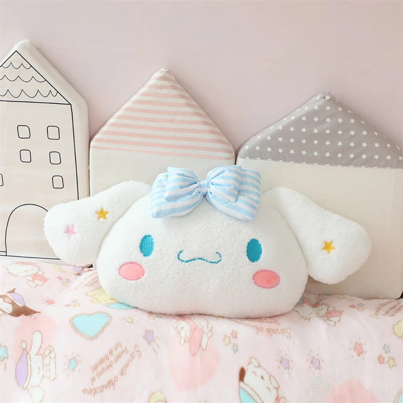 Precioso cojín trasero Kuromi My Melody para asiento de gato, reposacabezas relleno de Anime Cinnamoroll, almohada para sofá cama, decoración del hogar
