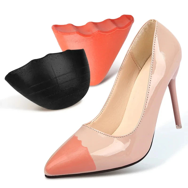 1 Par de Protectores de Puntera de PU Ajustables para Hombres y Mujeres, Plantillas Gruesas y Suaves para Alivio del Dolor, Protectores de Puntera para Zapatos