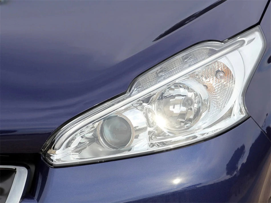 Cristal de faro delantero de coche, pantalla de lámpara Original, accesorio para Peugeot 208, 2012, 2013, 2014, 2015, 2016, 2017, 2018