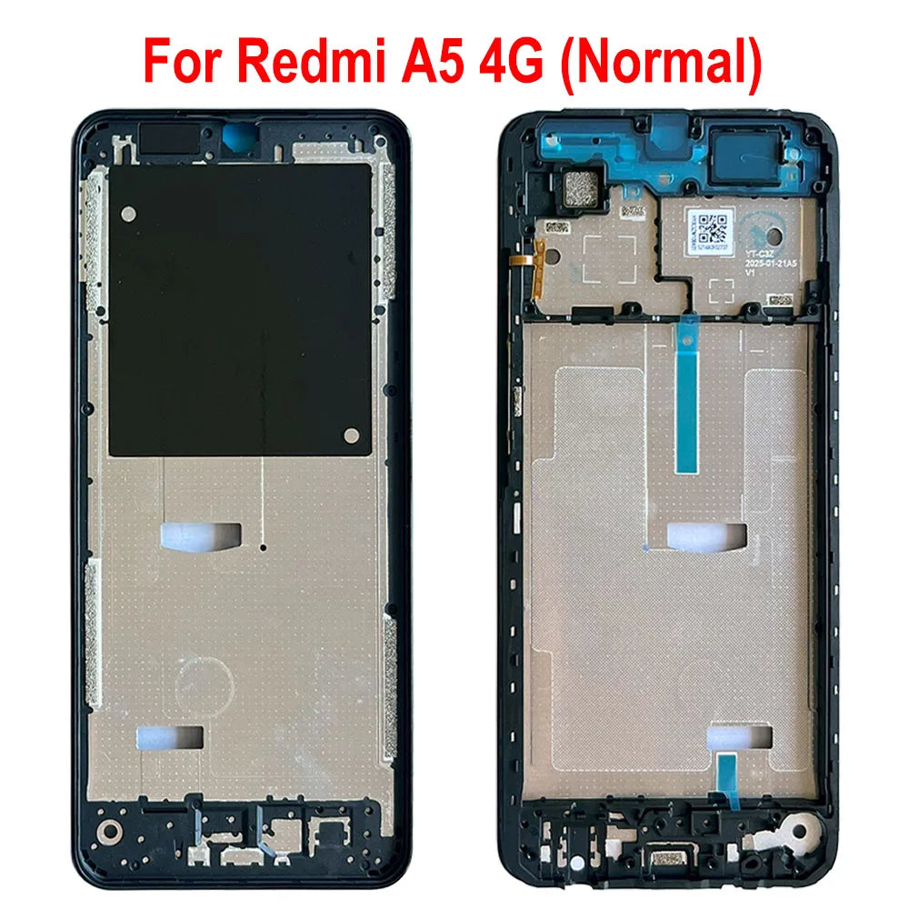 Para Xiaomi Redmi 15 15C marco LCD marco medio bisel carcasa versión Eur piezas de repuesto para Redmi A5 4G marco frontal