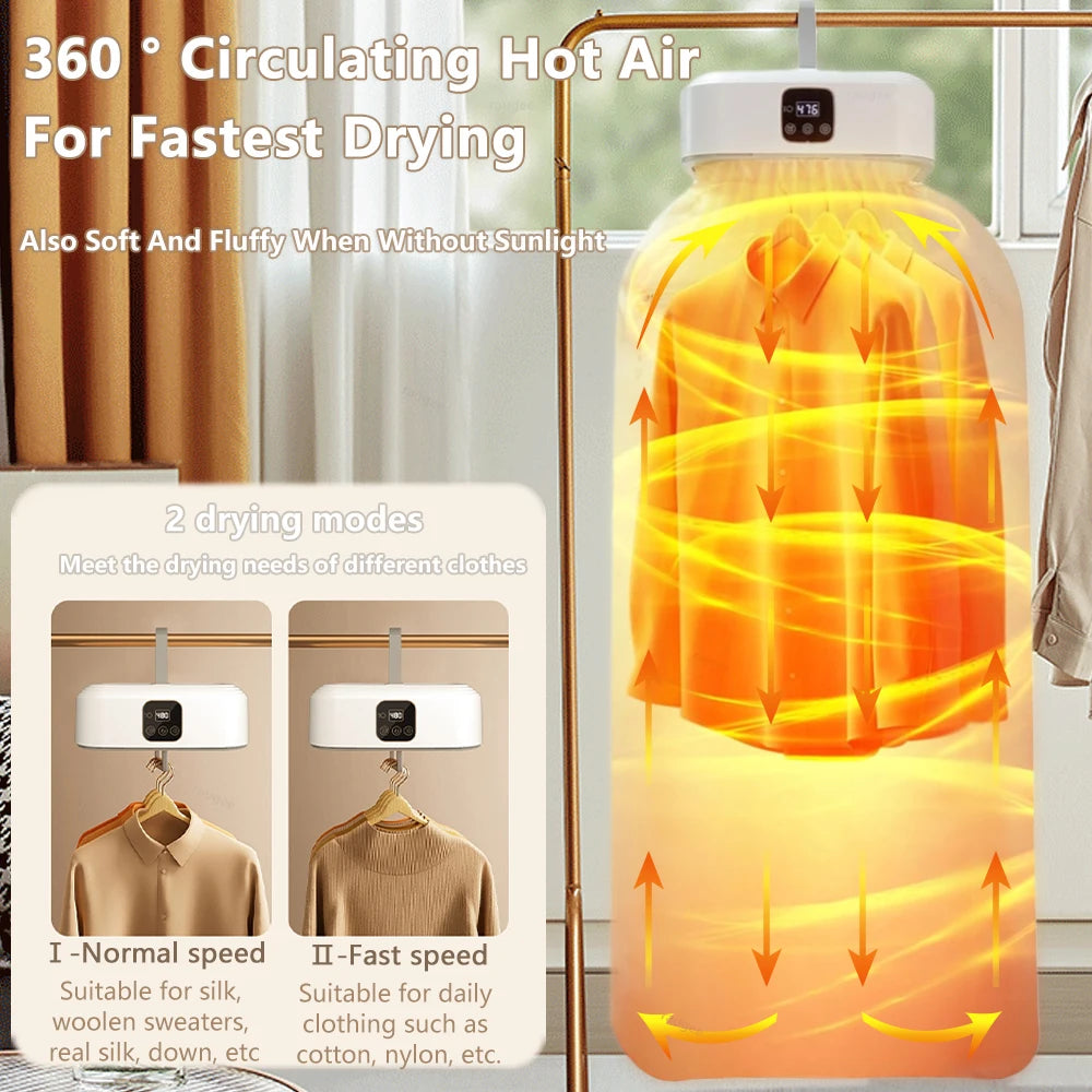 Secador de ropa portátil, secador de ropa eléctrico plegable, secador de ropa plegable, esterilización UV, secador de ropa portátil eléctrico