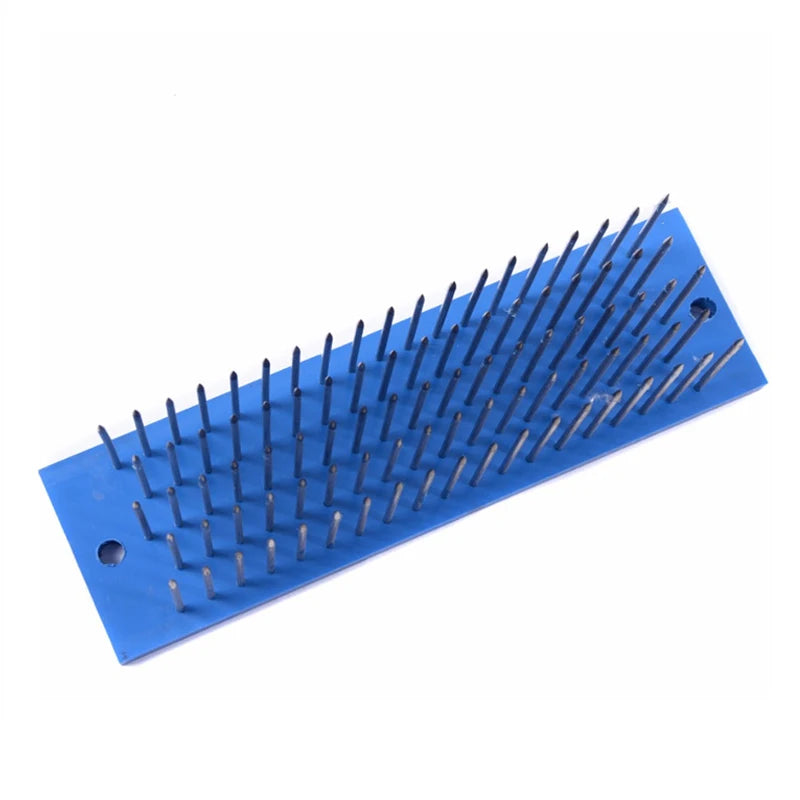 Cepillo de pelo azul de 1 piezas con 93 agujas de piezas para trama de máquina de peine, peine pequeño de acero