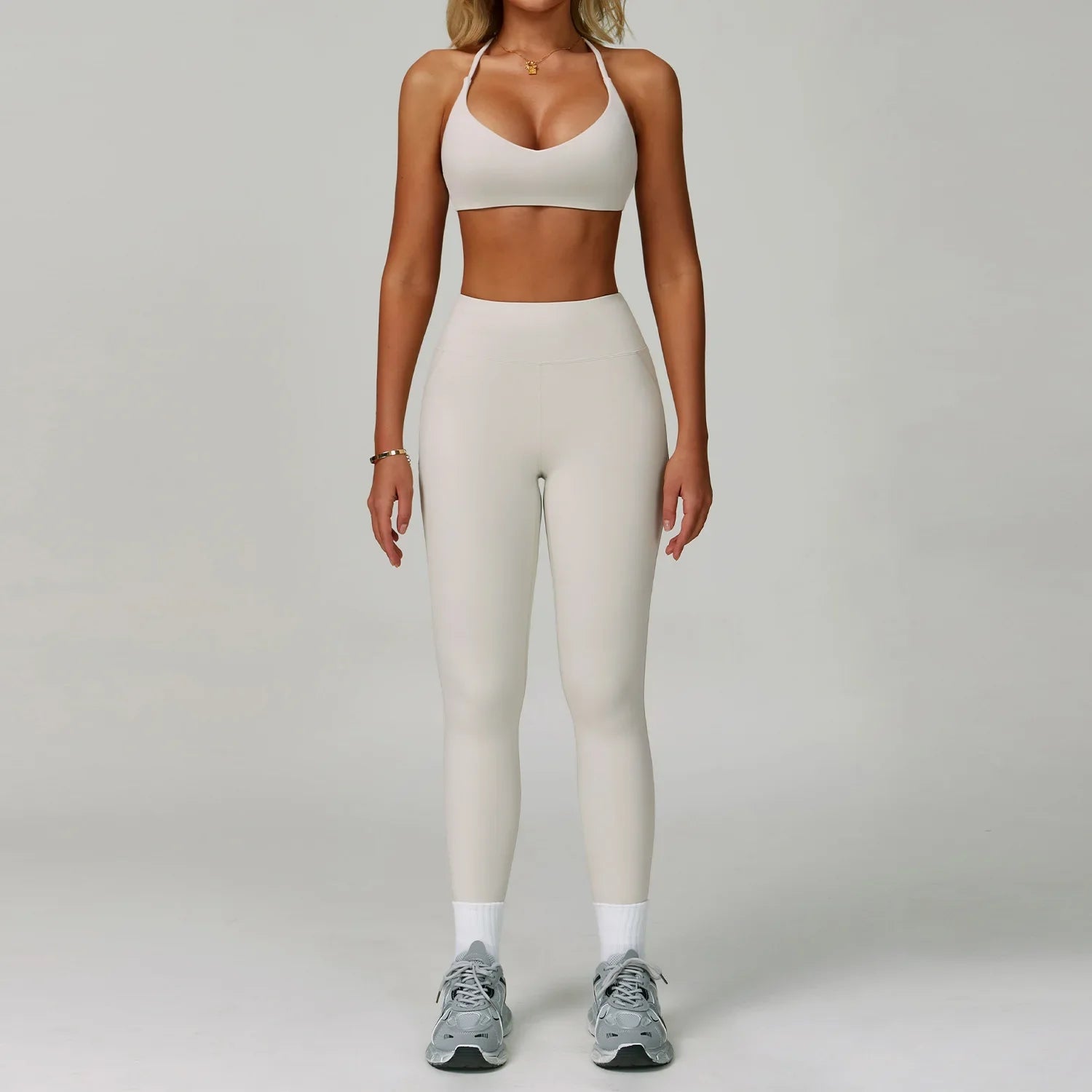 Conjuntos de 2 uds de chándal para mujer, ropa deportiva, conjuntos de Yoga, ropa deportiva, sujetador de entrenamiento, conjunto de mallas de cintura alta, ropa de gimnasio, trajes deportivos