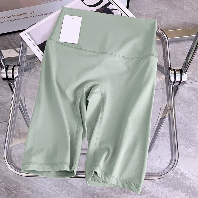 Pantalones cortos de Yoga de verano, mallas elásticas transpirables, mallas deportivas de secado rápido, Fitness, Yoga, ciclismo, pantalones cortos atléticos para gimnasio