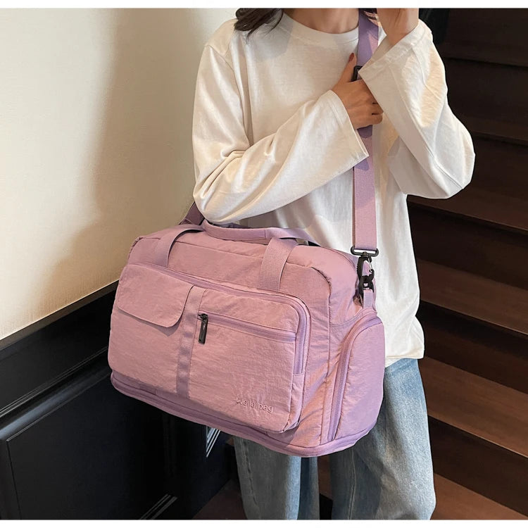 Bolsas de viaje Oxford con cremallera a la moda, bolsos sencillos de gran capacidad para mujer, gran oferta 20220, bolsas de viaje portátiles con hilo de coser