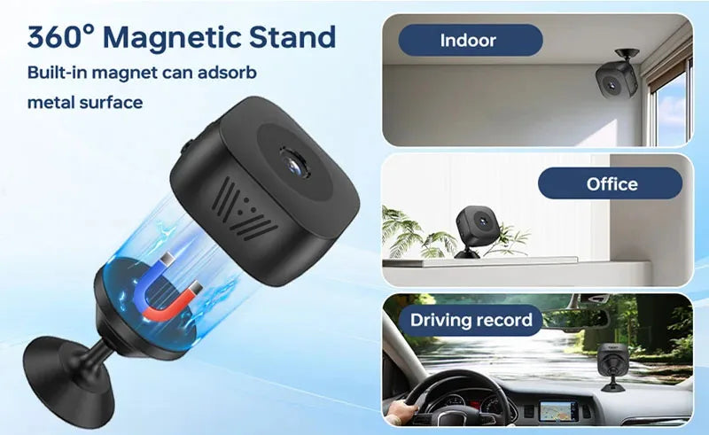 Mini cámara WiFi HD de 1080P, vigilancia de seguridad interior, Monitor de bebé, videocámara de visión nocturna, cámara IP, grabadora de Audio y vídeo