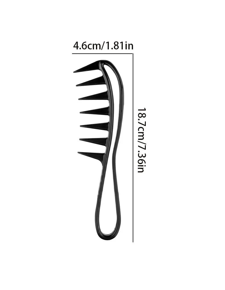 Peine exfoliante de dientes anchos, peine para el cabello húmedo, adecuado para salones de peluquería y uso doméstico, adecuado tanto para hombres como para mujeres.