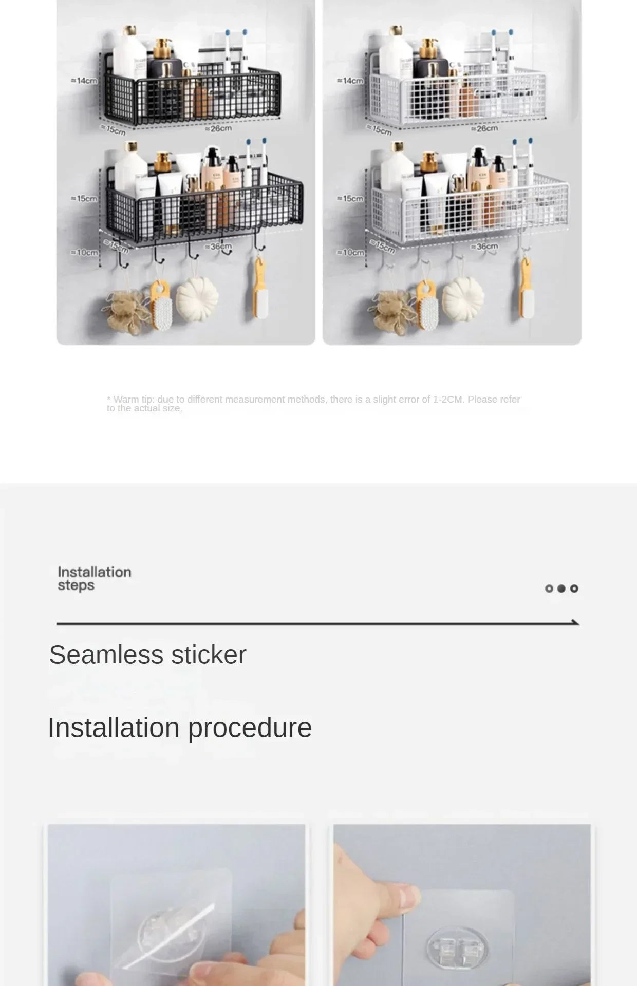 Cesta de almacenamiento para colgar en la pared, organización del fregadero del baño, organizador de puertas de gabinete, cesta para cocina, estante de almacenamiento de verduras