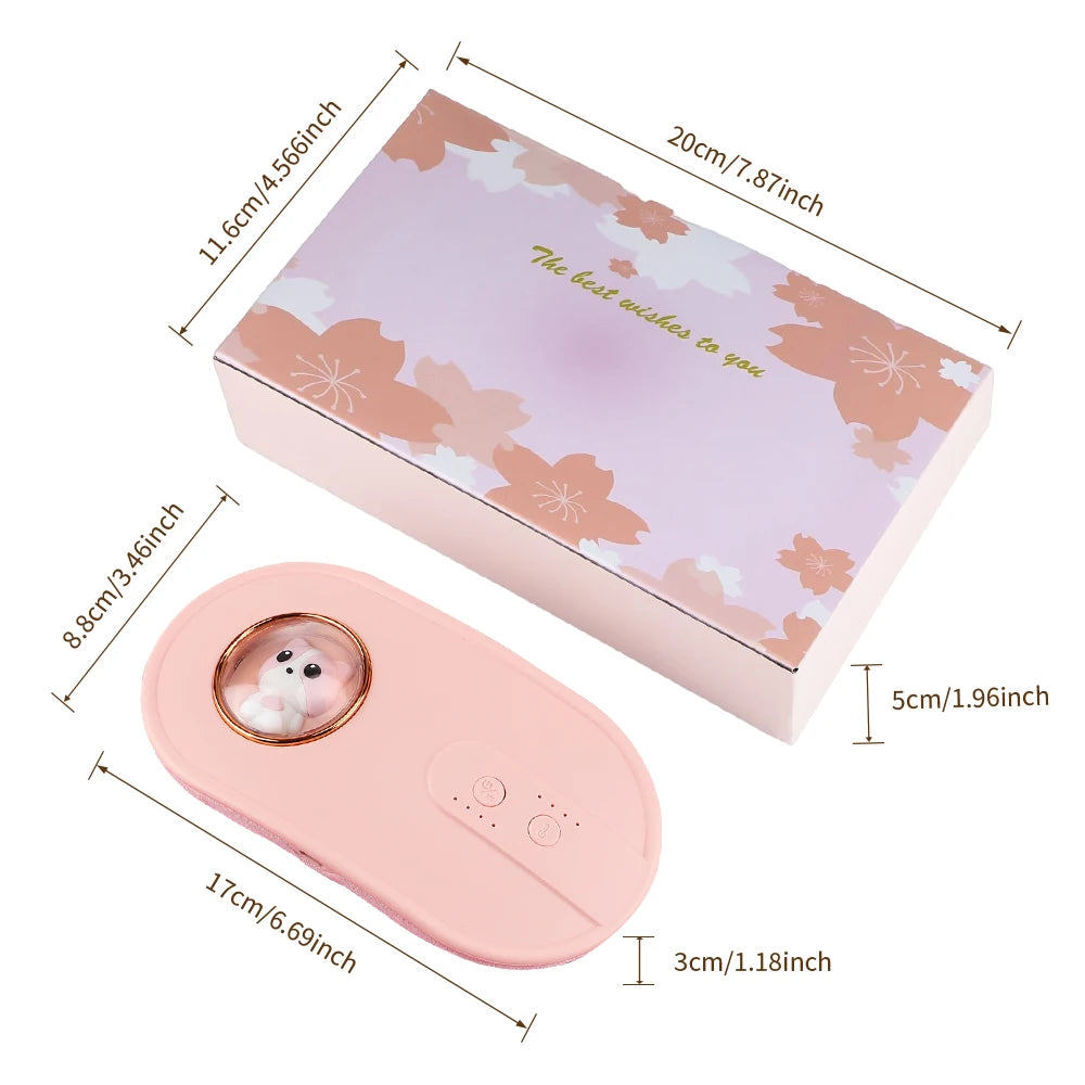 Almohadilla calefactora Menstrual, masajeador Abdominal eléctrico, cinturón de cintura calentado por vibración, cinturón calentador de útero USB para mujeres, cuidado de los períodos