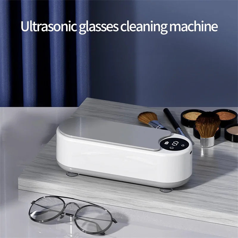 Máquina de limpieza doméstica portátil, limpiador ultrasónico de cápsulas limpias de 450ml, máquina limpiadora de joyas para anillos, gafas, brochas de maquillaje