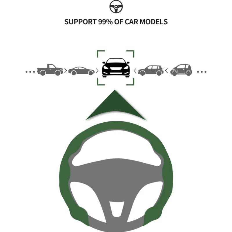 Protector ultrafino para volante de coche de gamuza estilo tarjeta, versión universal dinámica y de moda