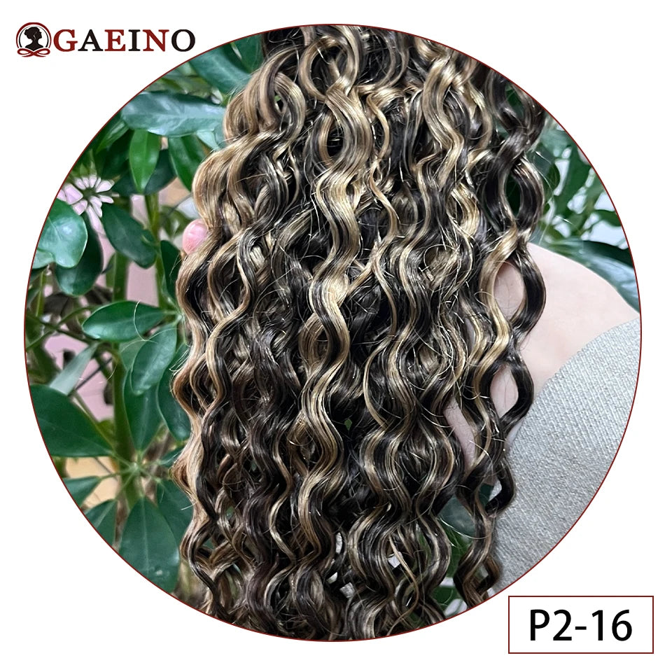 Cinta de onda de agua en extensión de cabello humano, cinta de trama de piel de cabello brasileño en cabello humano rizado, Color negro, marrón y Rubio, 20 piezas por juego