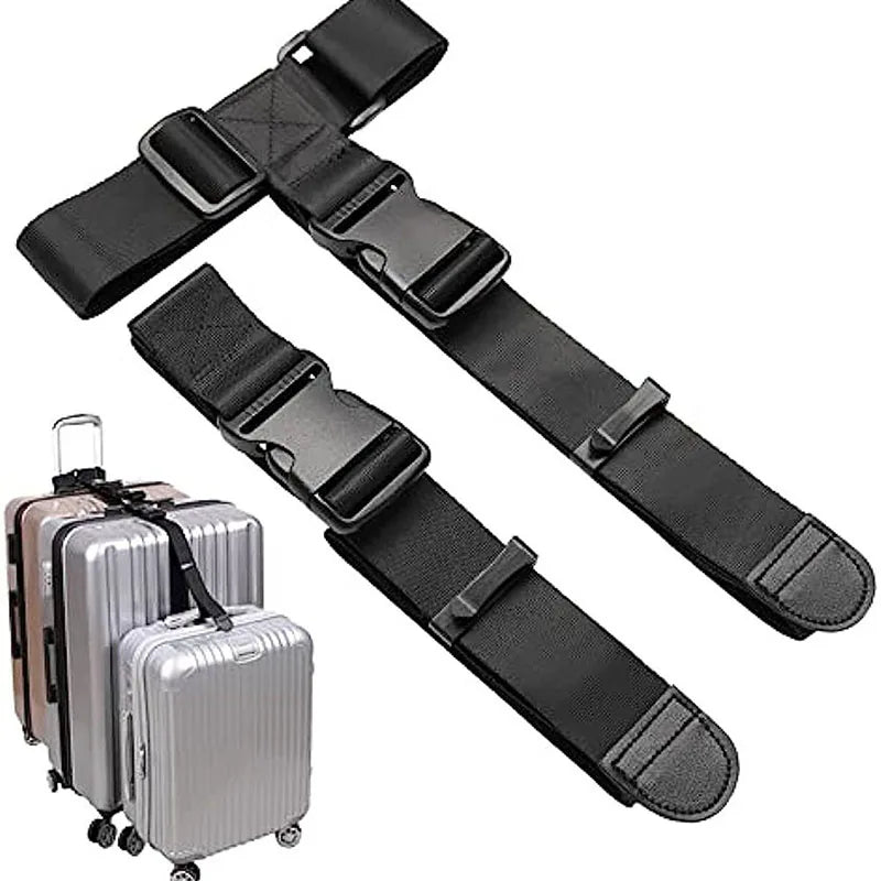 Correa de Equipaje de Viaje, Cinturones Elásticos Telescópicos para Maletas, Correa de Fijación para Maleta, Hebilla de Viaje, Cinturones para Equipaje