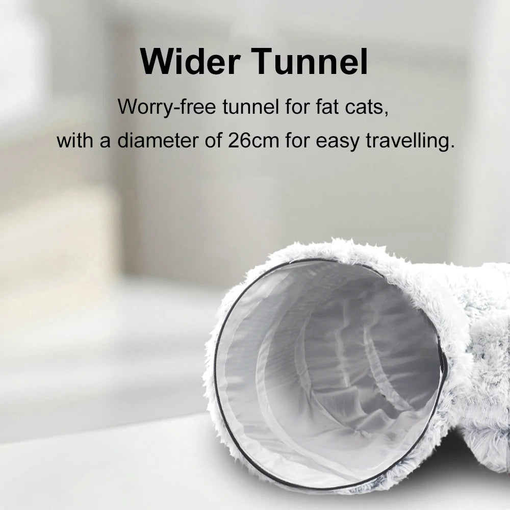 Cama Túnel Multifuncional para Gatos, Cueva para Gatos, Juguete Túnel para Gatos, Cama de Felpa Plegable y Desmontable para Mascotas, Cálida para el Invierno, para Gatos y Perros