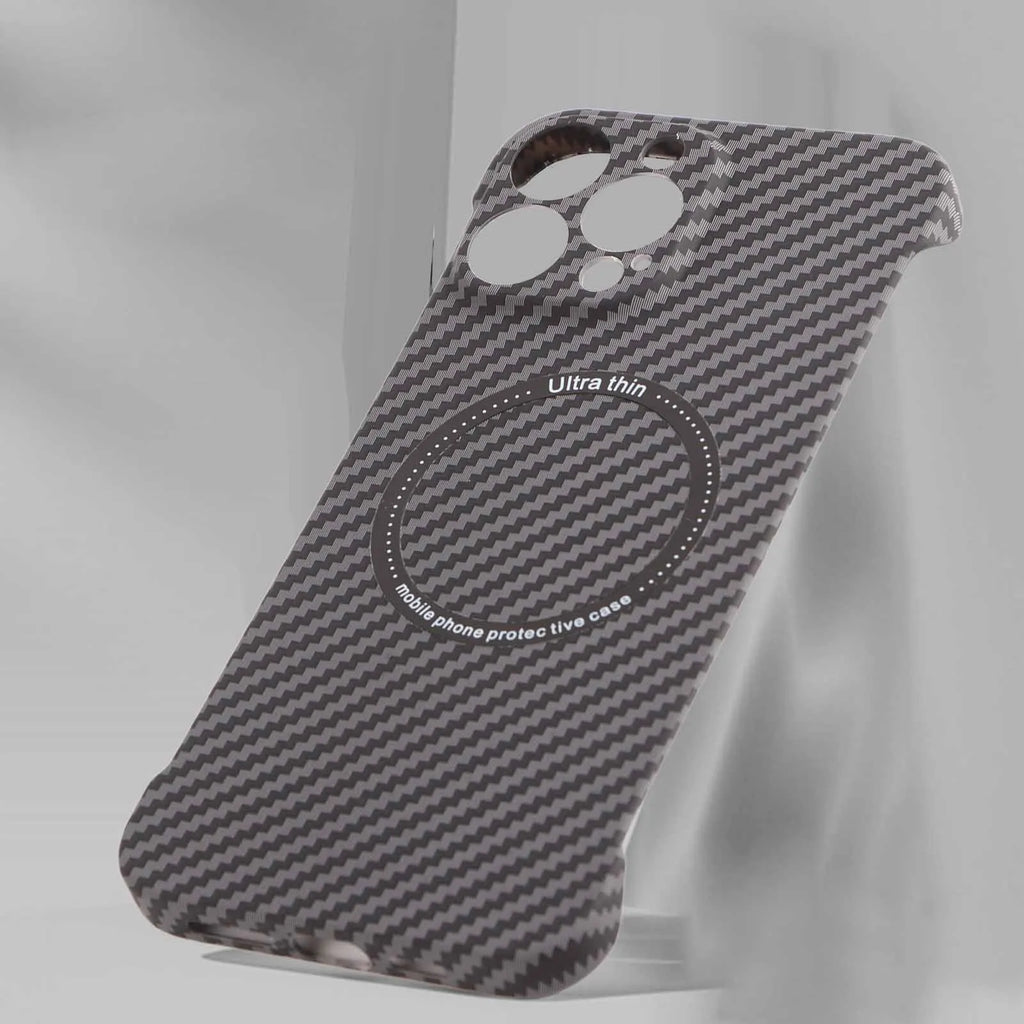 Funda de teléfono sin marco, funda protectora de teléfono portátil ultraligera con carga inalámbrica magnética, funda protectora para teléfono
