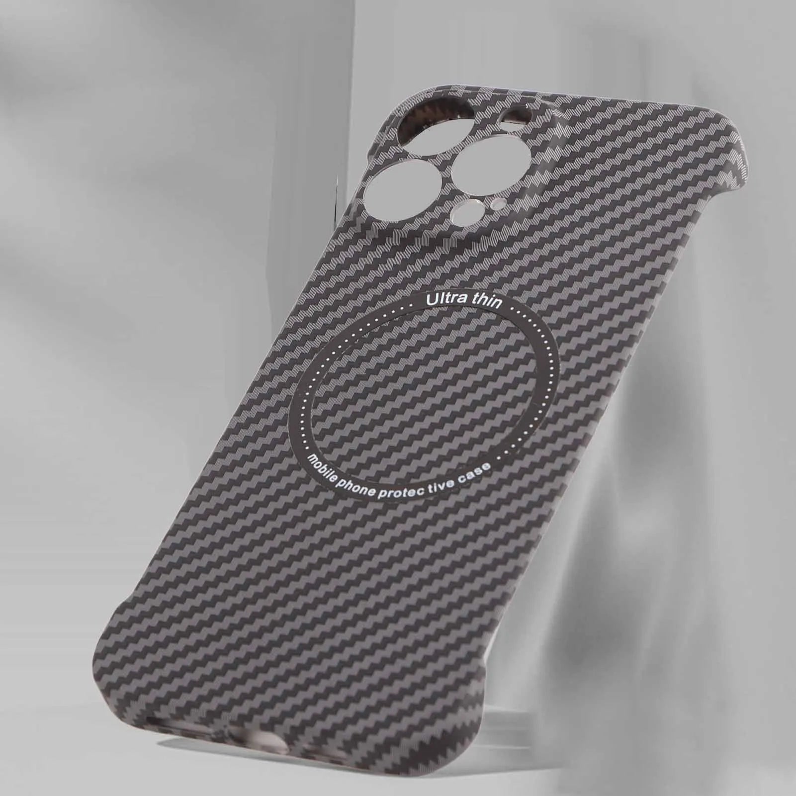 Funda de teléfono sin marco, funda protectora de teléfono portátil ultraligera con carga inalámbrica magnética, funda protectora para teléfono