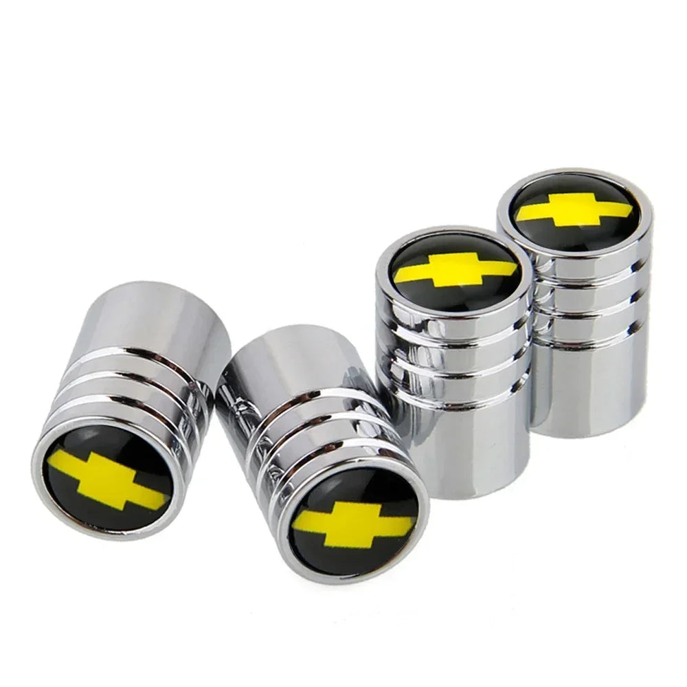 4 Uds para Chevrolet Aveo Cruze Malibu Spark Lova Orlando Captiva Optra Trax cubiertas decorativas de neumáticos de aleación tapa de válvula de rueda de coche