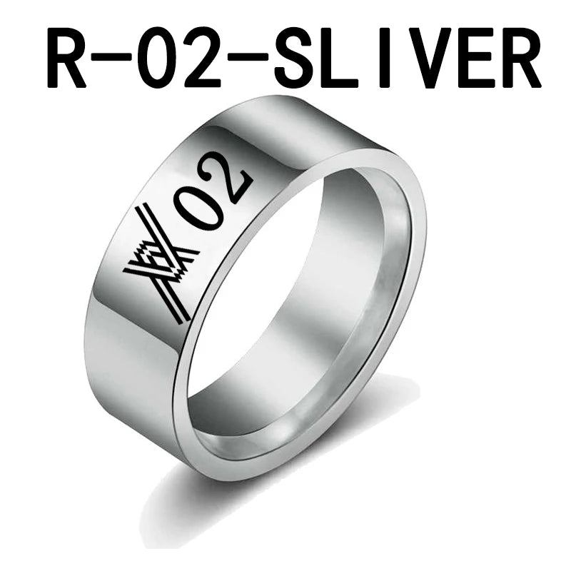 Anillo de Acero Inoxidable con Grabado de Anime Darling in the Franxx, Personalizado para Hombres y Mujeres, Unisex, Regalo de Joyería