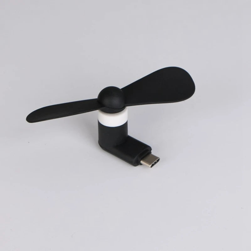 Mini ventilador portátil creativo para teléfono móvil, miniventilador de carga, ventilador de refrigeración del Tesoro, dispositivo USB, probador de ventiladores para tipo C