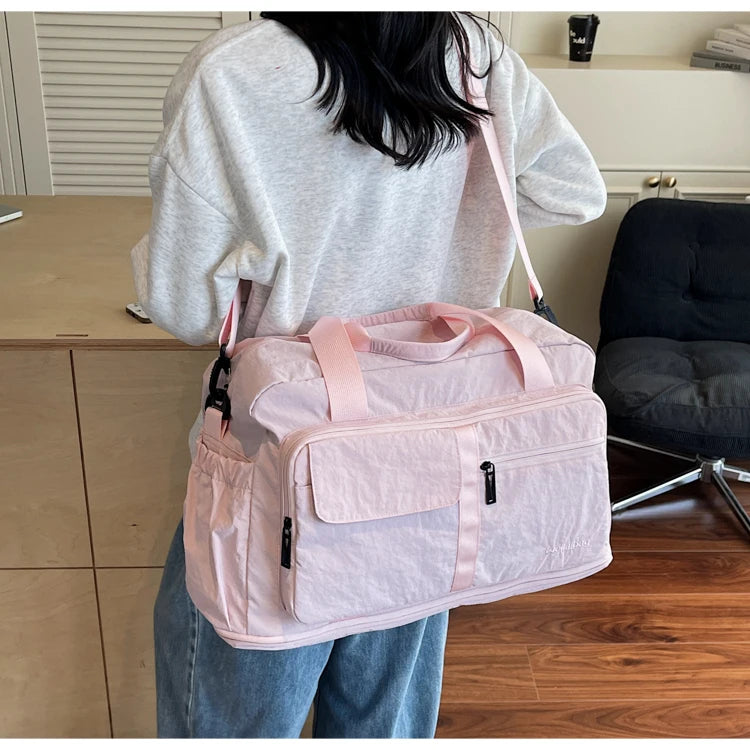 Bolsas de viaje Oxford con cremallera a la moda, bolsos sencillos de gran capacidad para mujer, gran oferta 20220, bolsas de viaje portátiles con hilo de coser