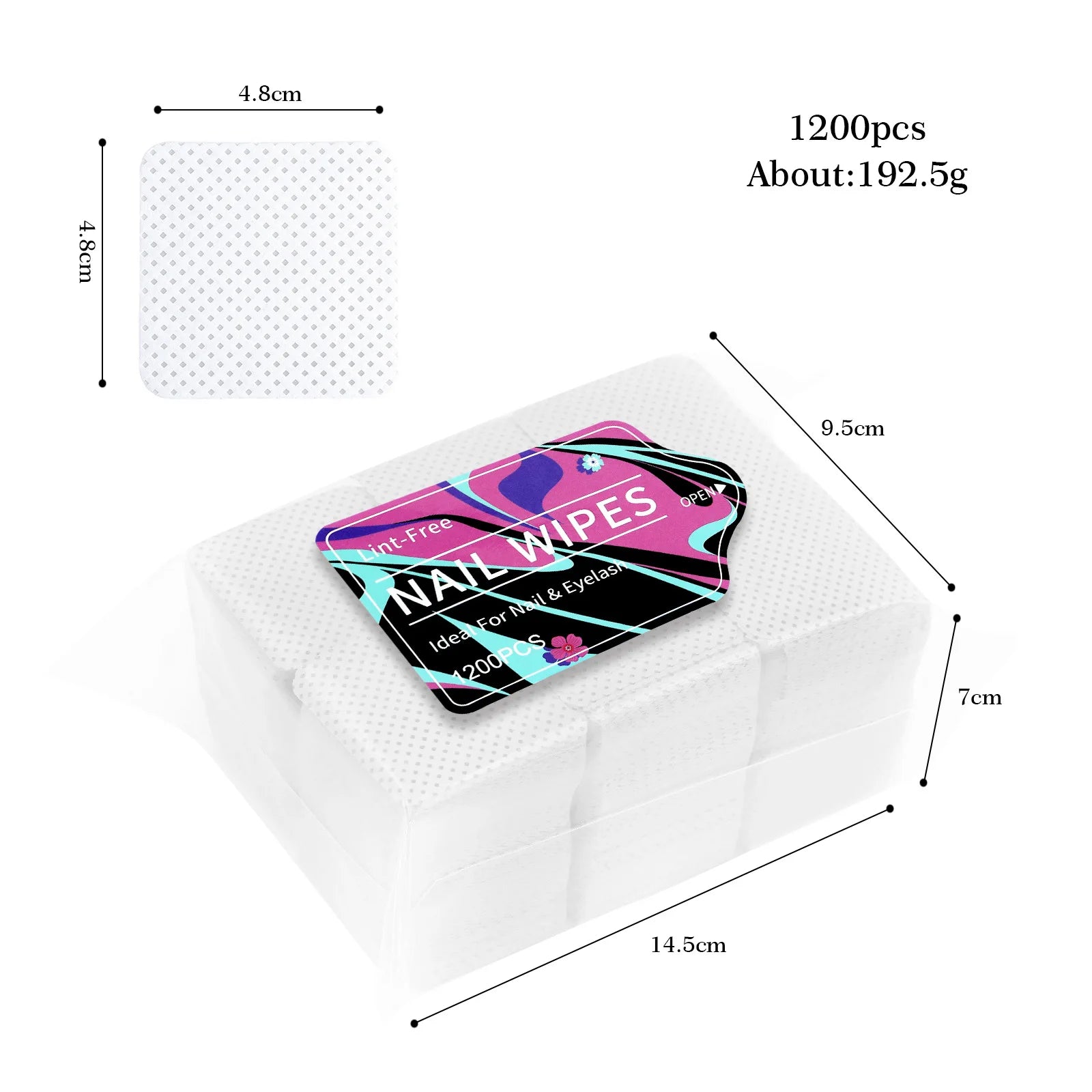 Toallitas de pegamento para pestañas sin pelusa para decoración de uñas en caja, removedor de esmalte de Gel de papel, pegamento limpio, almohadillas de algodón, Herramientas de limpieza de belleza, 1080 Uds.