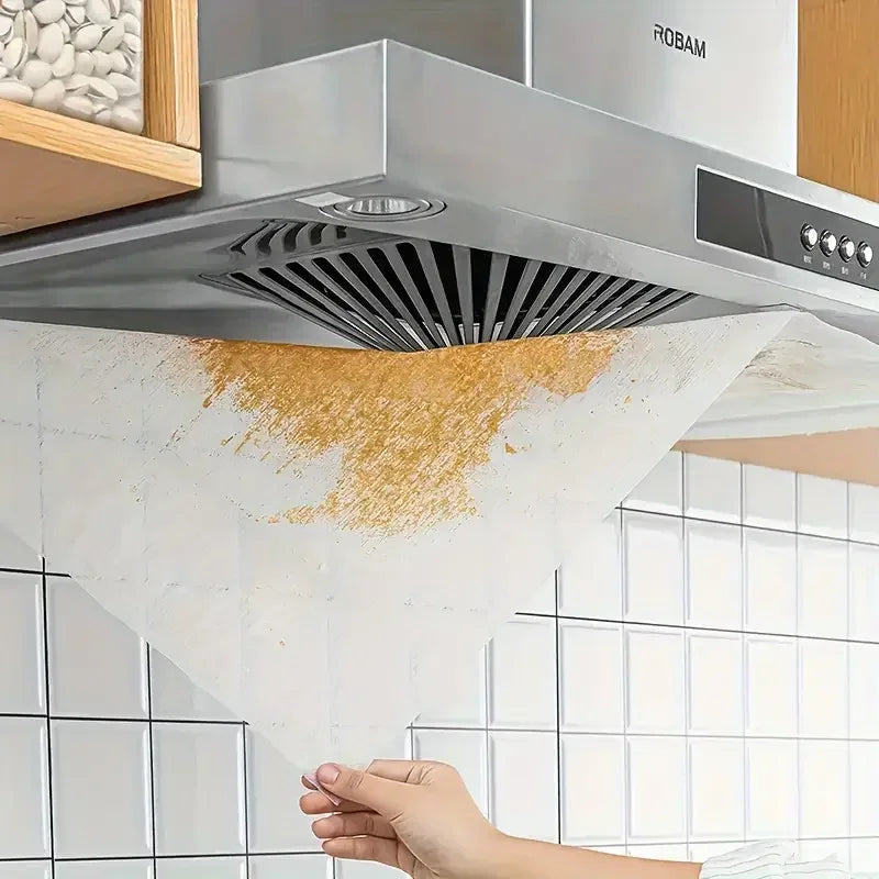 12 Uds capó desechable filtro de aceite papel no tejido capó Extractor ventilador filtro cocina capó grasa Anti aceite algodón