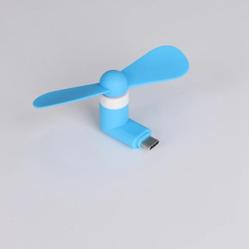 Mini ventilador portátil creativo para teléfono móvil, miniventilador de carga, ventilador de refrigeración del Tesoro, dispositivo USB, probador de ventiladores para tipo C