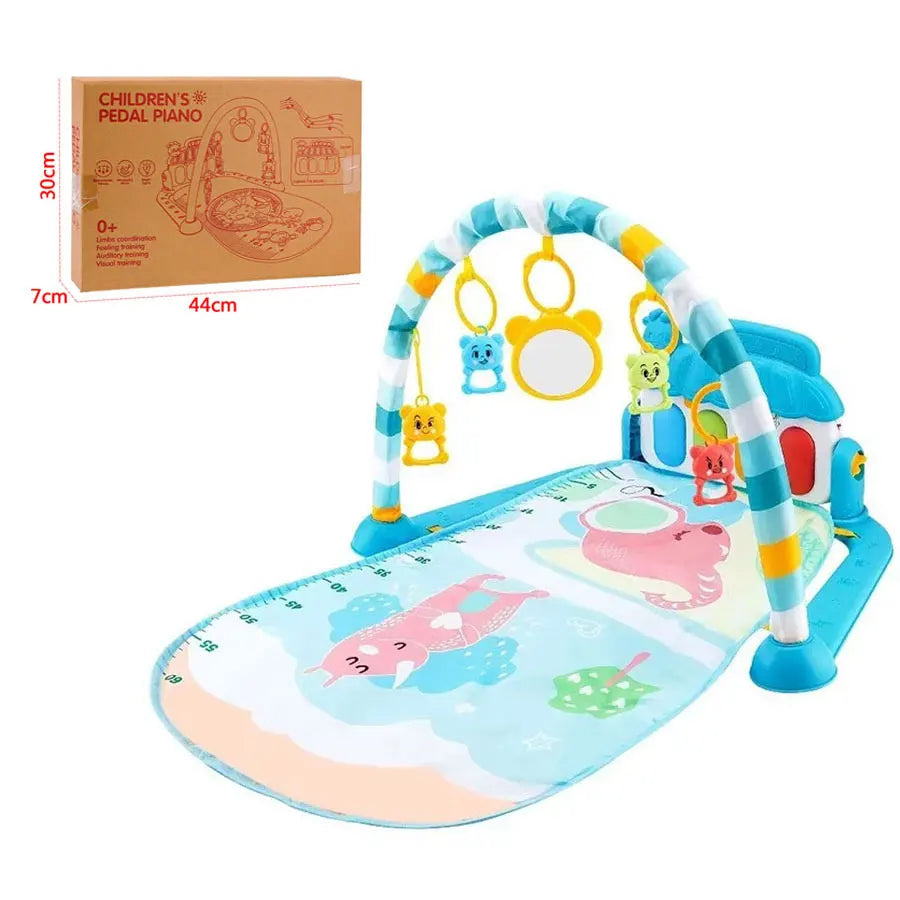 Tapete de juego para bebé, alfombra de actividades para gatear en gimnasio, juguetes para regalo de 0 a 12 meses, tapete de juego infantil, estante de música para niños pequeños, alfombra con teclado de Piano