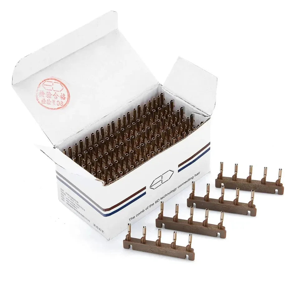 40 Uds 6D-1/2 máquina de extensiones de cabello humano para conexión de cabello Clip de hebilla más rápido sin rastro equipo de salón