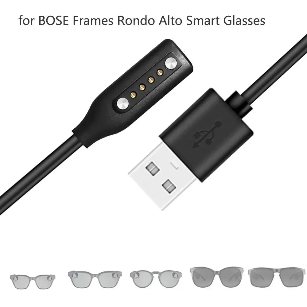 Base de carga magnética para marcos BOSE, Cable de alimentación, adaptador de corriente, cargador de gafas inteligente, carga inalámbrica para marcos BOSE