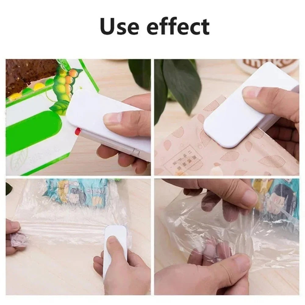 Máquina Selladora Portátil, Mini Selladora de Bolsas Térmica para el Hogar, Cierre de Bolsas de Plástico para Alimentos, Sellado Repetido, Accesorios de Cocina