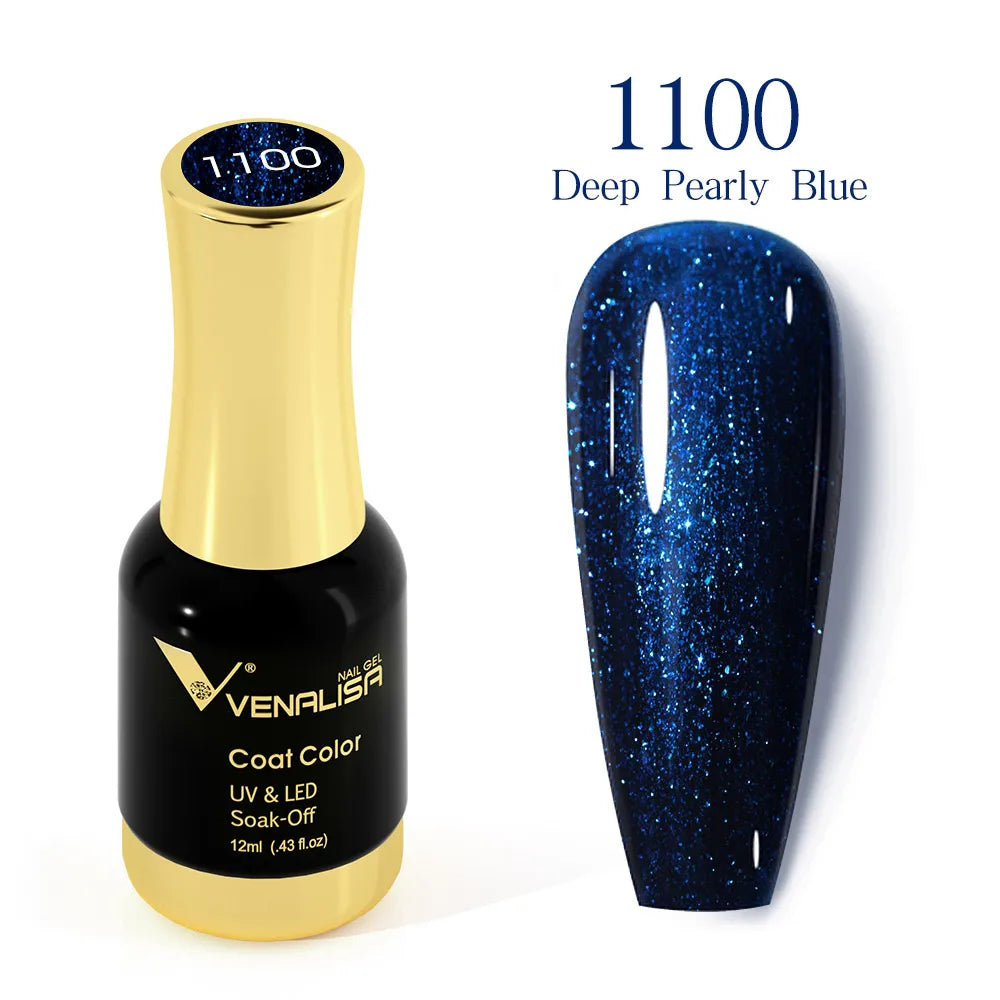 Venalisa-esmalte de Gel con purpurina, laca de Gel UV LED para manicura de uñas, autonivelante, supertextura, capa superior templada Nowipe, 12ml