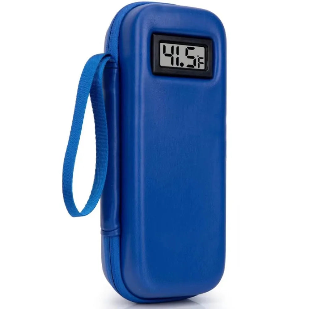 Enfriador de insulina impermeable, Estuche De Viaje, organizador de medicina refrigerado portátil reutilizable, aislado con pantalla de termómetro