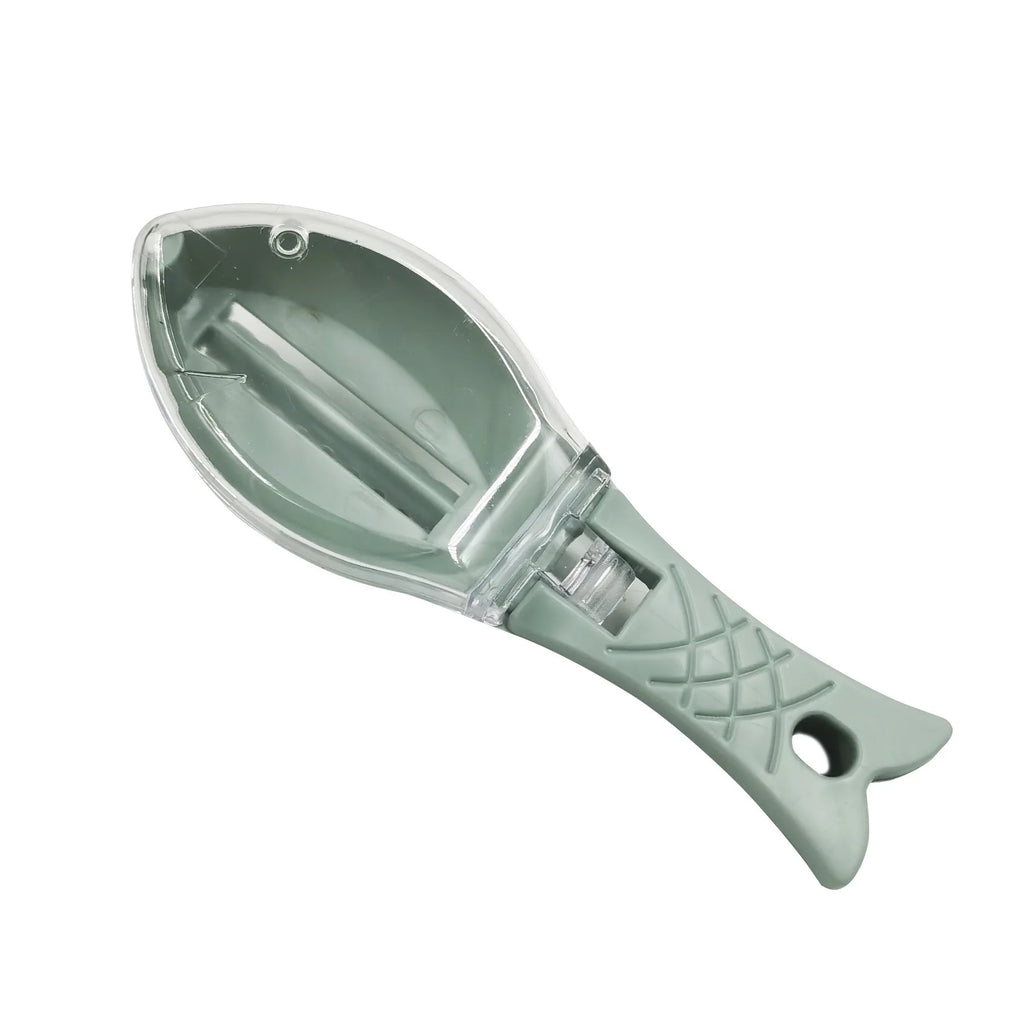 Raspador de báscula doméstica de cocina con tapa, raspador de escamas de pescado, descalcificación Manual, cepillado de herramientas de pesca