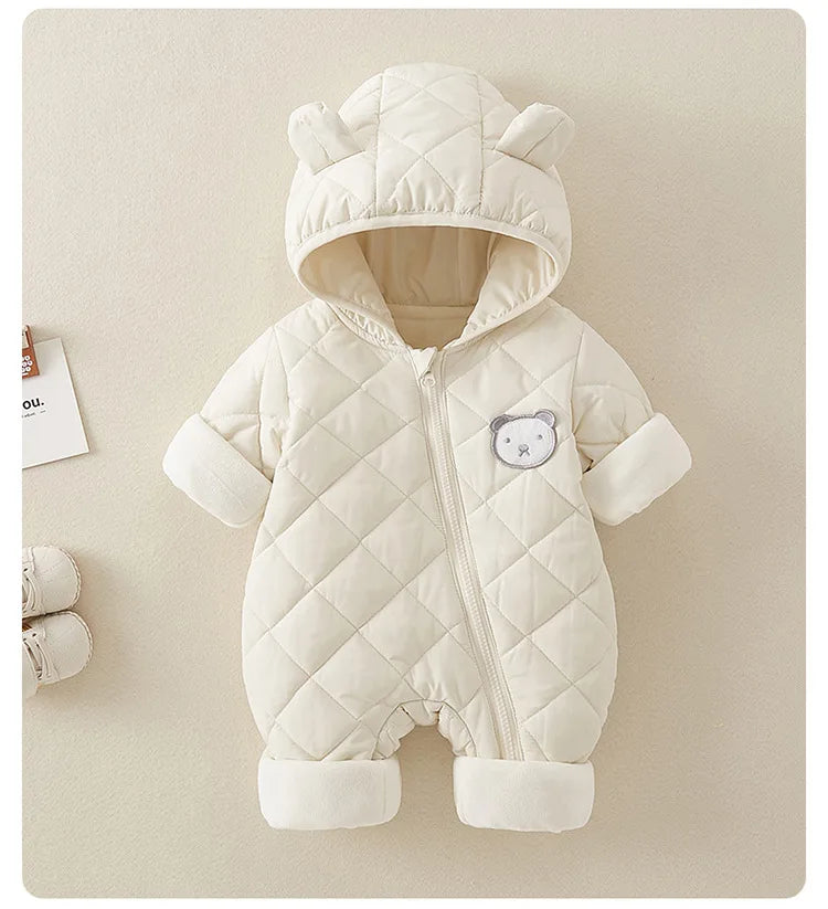 Ropa de invierno para recién nacido, ropa para niña, mono grueso para bebé, pelele cálido para bebé, Chaqueta de algodón, pelele, monos para niño, abrigo para niño pequeño