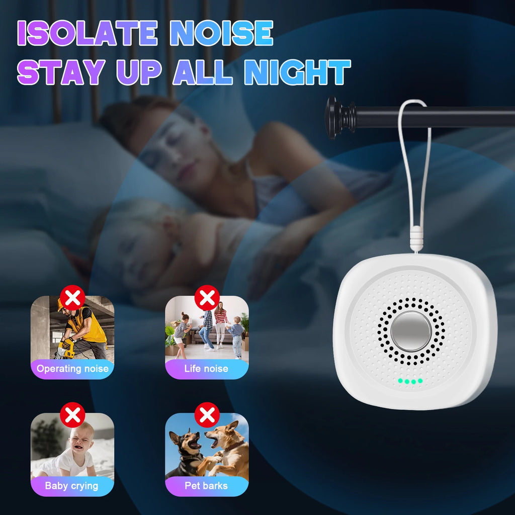Máquina de Sonido Blanco con 10 Sonidos Relajantes, Ayuda para Dormir para Bebés, Niños y Adultos, Relajación Nocturna, Dispositivo para Aliviar la Presión